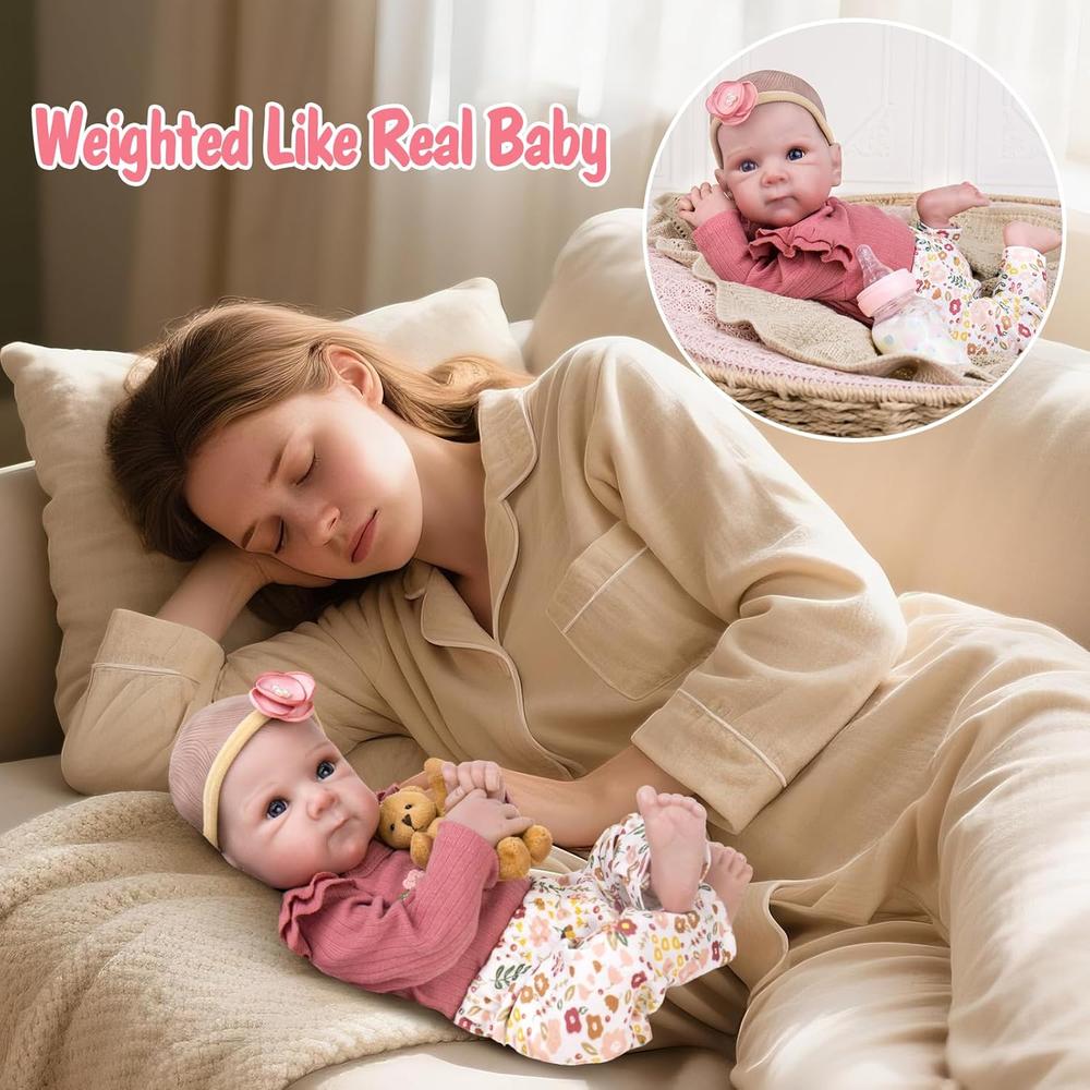 AORI MUÑECA BEBÉ REALISTA 20' / 50.8 CM | FLORAL - 4