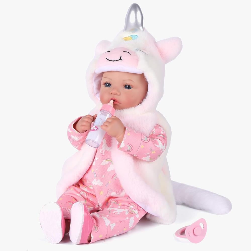 BABESIDE MUÑECA BEBÉ REALISTA 17' / 43.2 CM | BLANCO/ROSA - 1