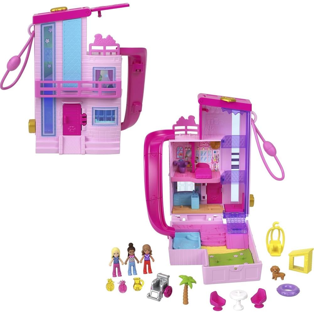 POLLY POCKET BARBIE DREAMHOUSE CASA DE MUÑECAS COMPACTA CON ACCESORIOS - 1