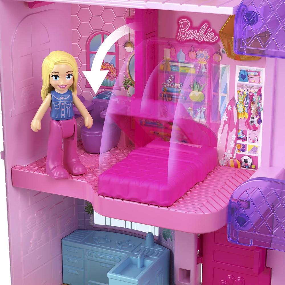 POLLY POCKET BARBIE DREAMHOUSE CASA DE MUÑECAS COMPACTA CON ACCESORIOS - 3