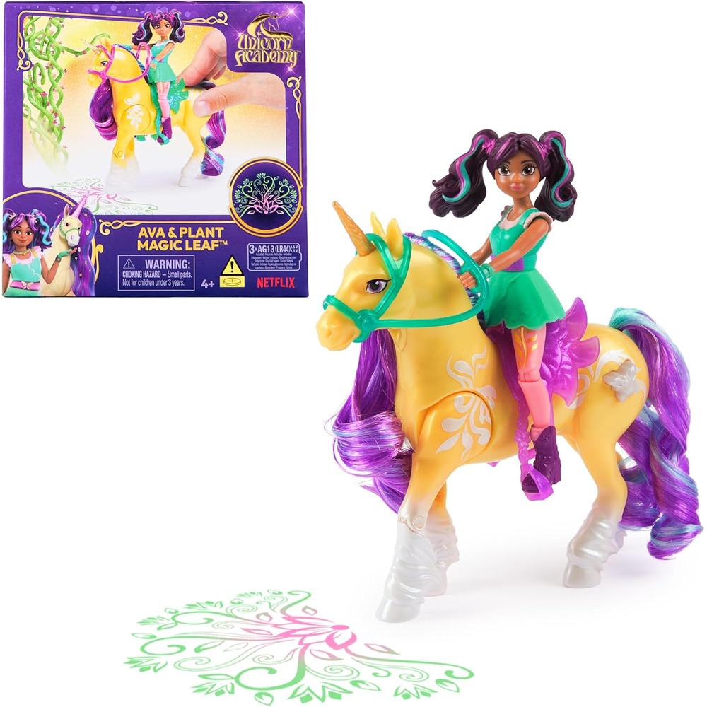 ACADEMIA DE UNICORNIOS AVA CON HOJA MÁGICA Y 2 ACCESORIOS CON EFECTO DE LUZ - 1