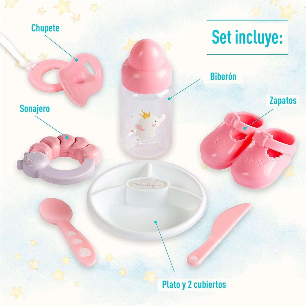 BERENGUER MUÑECA BEBÉ 15'/38 CM CON ACCESORIOS | SET DE REGALO ROSA - 3