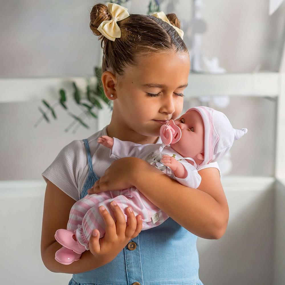 BERENGUER MUÑECA BEBÉ 15'/38 CM CON ACCESORIOS | SET DE REGALO ROSA - 5