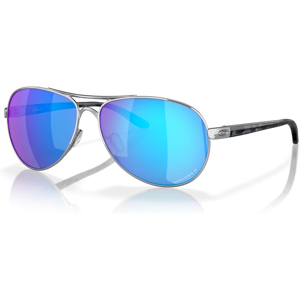OAKLEY FEEDBACK OO4079 AVIATOR GAFAS DE SOL PARA MUJER | POLISHED CHROME / PRIZM SAPPHIRE IRIDIUM POLARIZED - 1