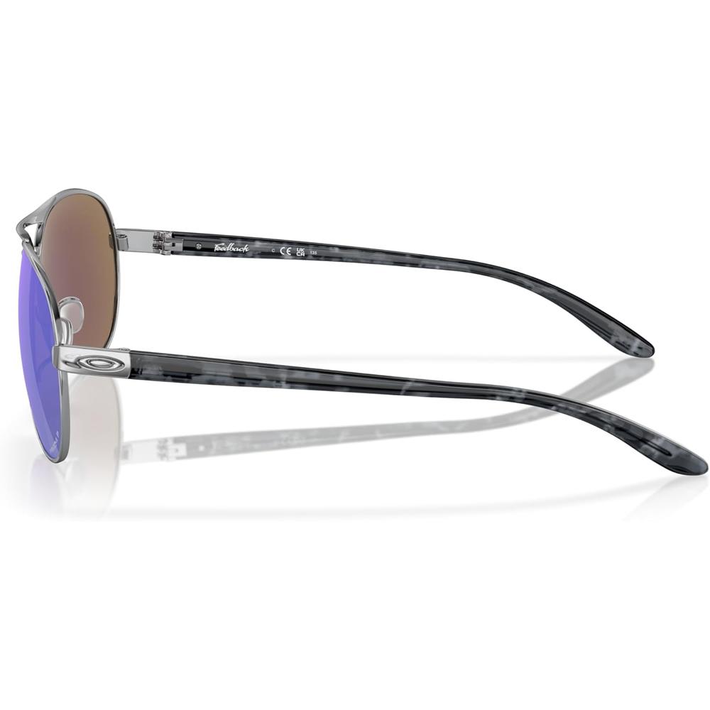 OAKLEY FEEDBACK OO4079 AVIATOR GAFAS DE SOL PARA MUJER | POLISHED CHROME / PRIZM SAPPHIRE IRIDIUM POLARIZED - 2