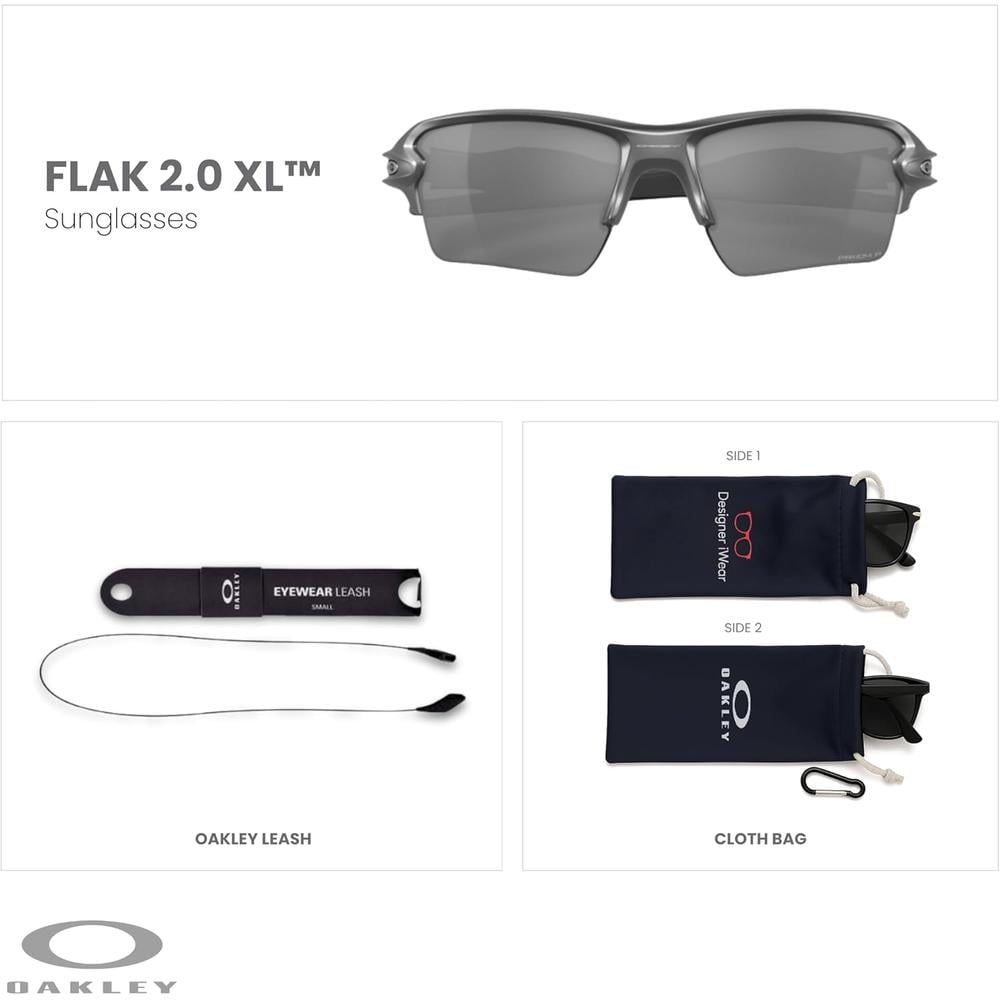 OAKLEY FLAK 2.0 XL OO9188 GAFAS DE SOL PARA HOMBRE | STEEL / PRIZM BLACK I - 2