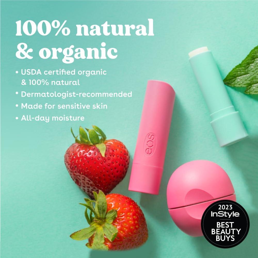 EOS BÁLSAMO LABIAL BARRA PACK 2 STRAWBERRY SORBET | 0.14 OZ / 4 ML - 3