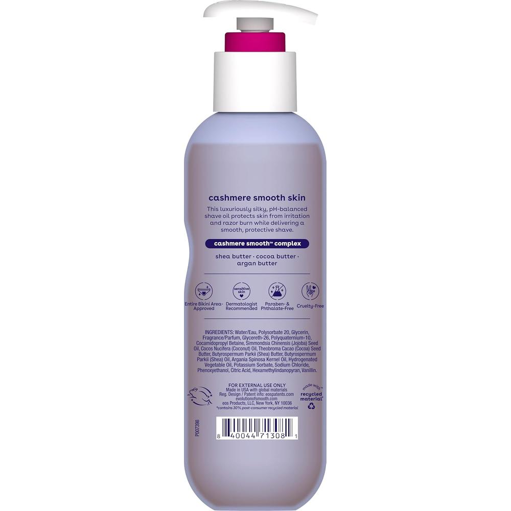 EOS CASHMERE SKIN ACEITE DE AFEITAR VANILLA CASHMERE | 6 OZ / 177 ML - 6