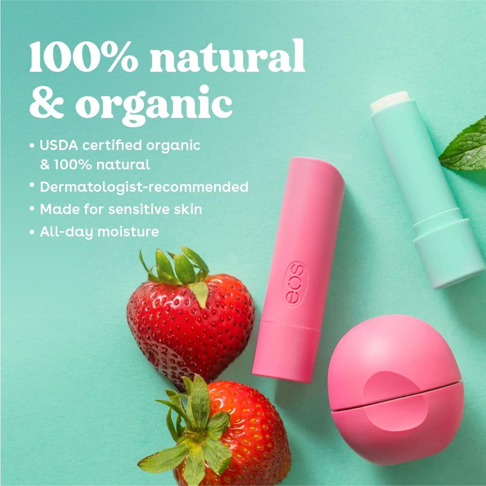 EOS BÁLSAMO LABIAL NATURAL PACK 2 STRAWBERRY | 0.25 OZ / 7.4 ML - 4
