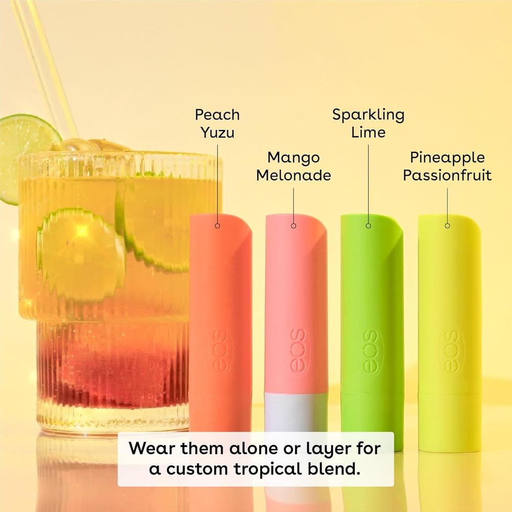 EOS FLAVOR LAB SET BÁLSAMOS LABIALES PACK 4 | TROPICAL CHILLER - 3