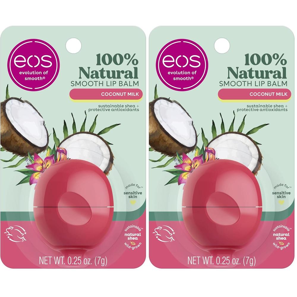 EOS BÁLSAMO LABIAL ESFERA PACK 2 COCONUT MILK | 0.25 OZ / 7.4 ML - 1