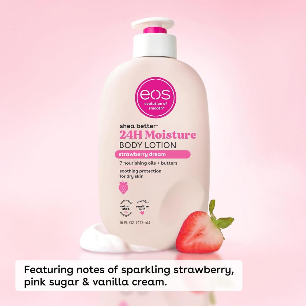 EOS SHEA BETTER LOCIÓN CORPORAL STRAWBERRY DREAM | 16 OZ / 473 ML - 2