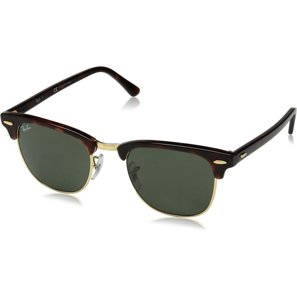 RAY-BAN RB3016 CLUBMASTER GAFAS DE SOL PARA HOMBRE | TORTOISE / GREEN CLASSIC - 1