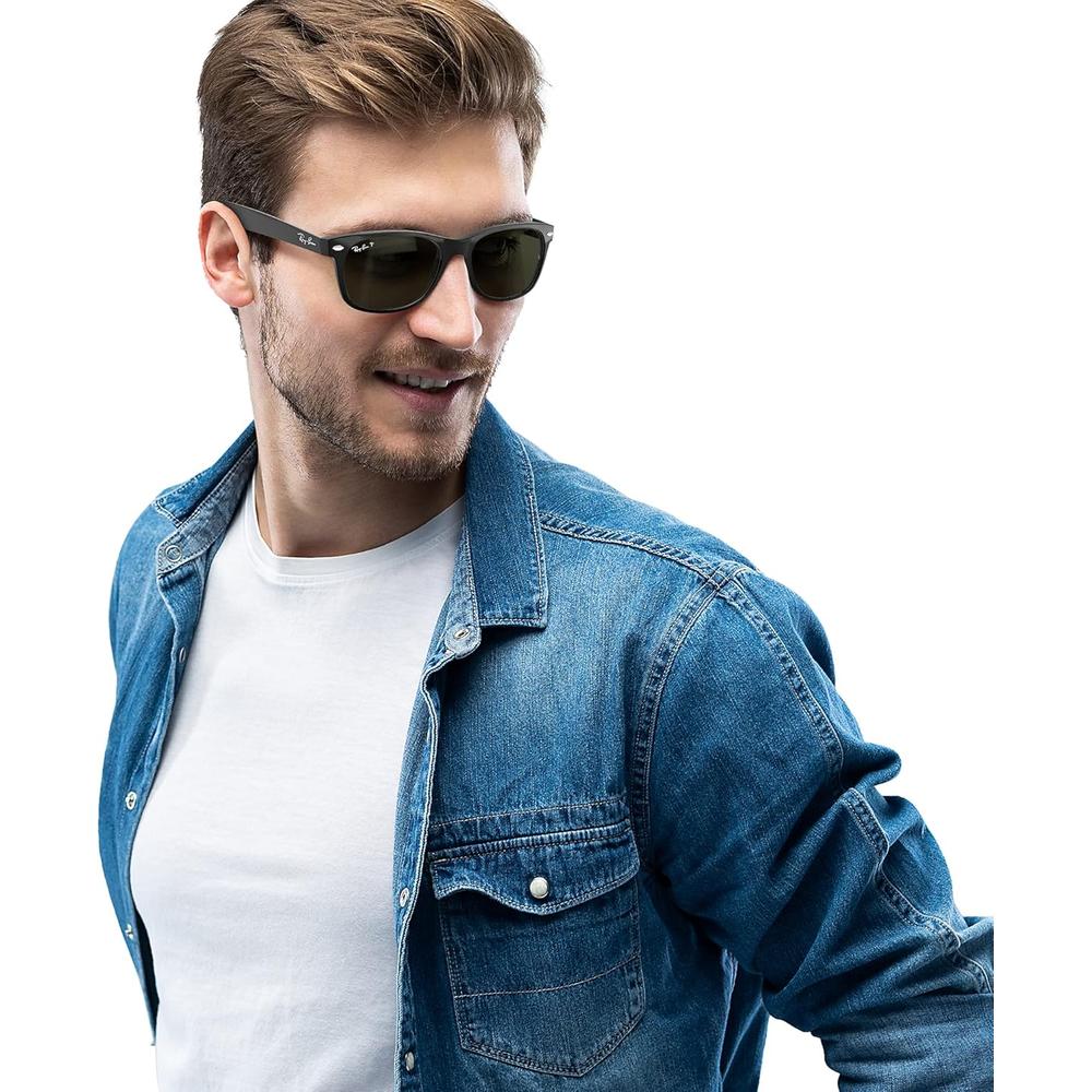 RAY-BAN RB2132 NEW WAYFARER GAFAS DE SOL PARA HOMBRE | GLOSSY BLACK - 6