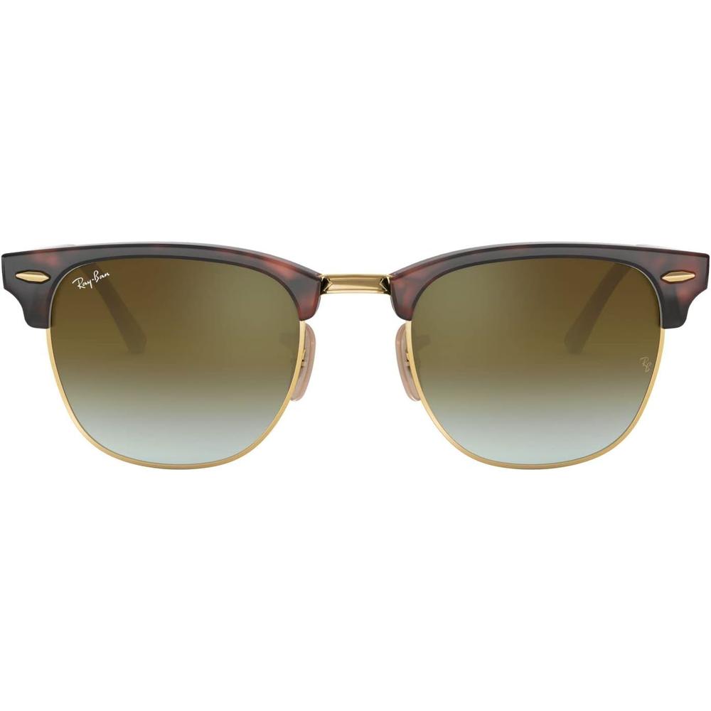 RAY-BAN RB3016 CLUBMASTER GAFAS DE SOL PARA HOMBRE | RED HAVANA / GREEN FLASH I - 1