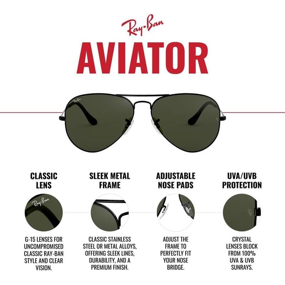 RAY-BAN RB3025 AVIATOR FOTOCROMÁTICAS GAFAS DE SOL PARA HOMBRE | SILVER / CLEAR BLUE II - 6