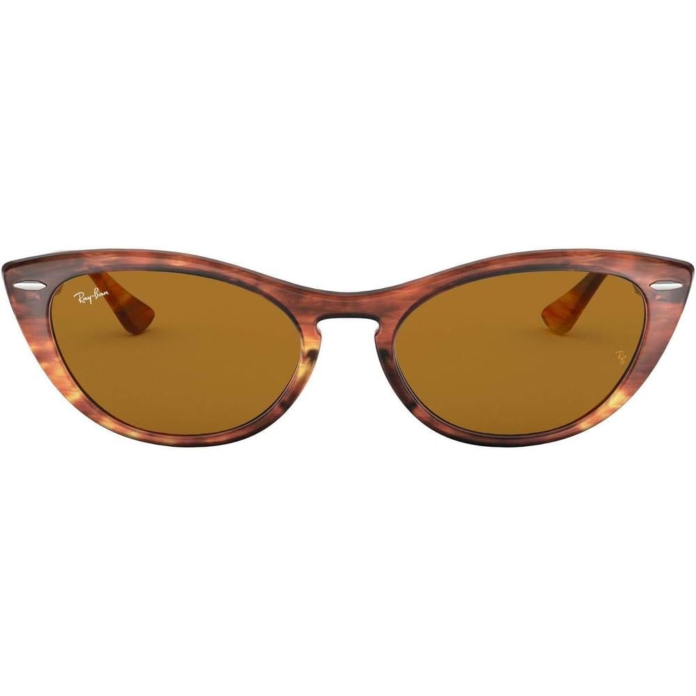 RAY-BAN RB4314N NINA CAT EYE GAFAS DE SOL PARA MUJER | STRIPED HAVANA / BROWN - 1