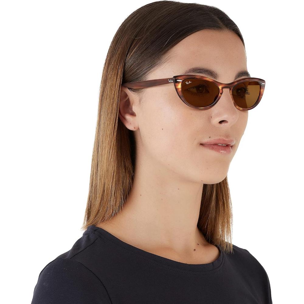 RAY-BAN RB4314N NINA CAT EYE GAFAS DE SOL PARA MUJER | STRIPED HAVANA / BROWN - 6