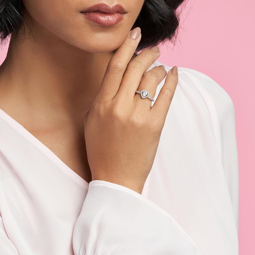 PANDORA ANILLO CORAZÓN ELEVADO 7.5'' / 19 CM | PLATA - 4