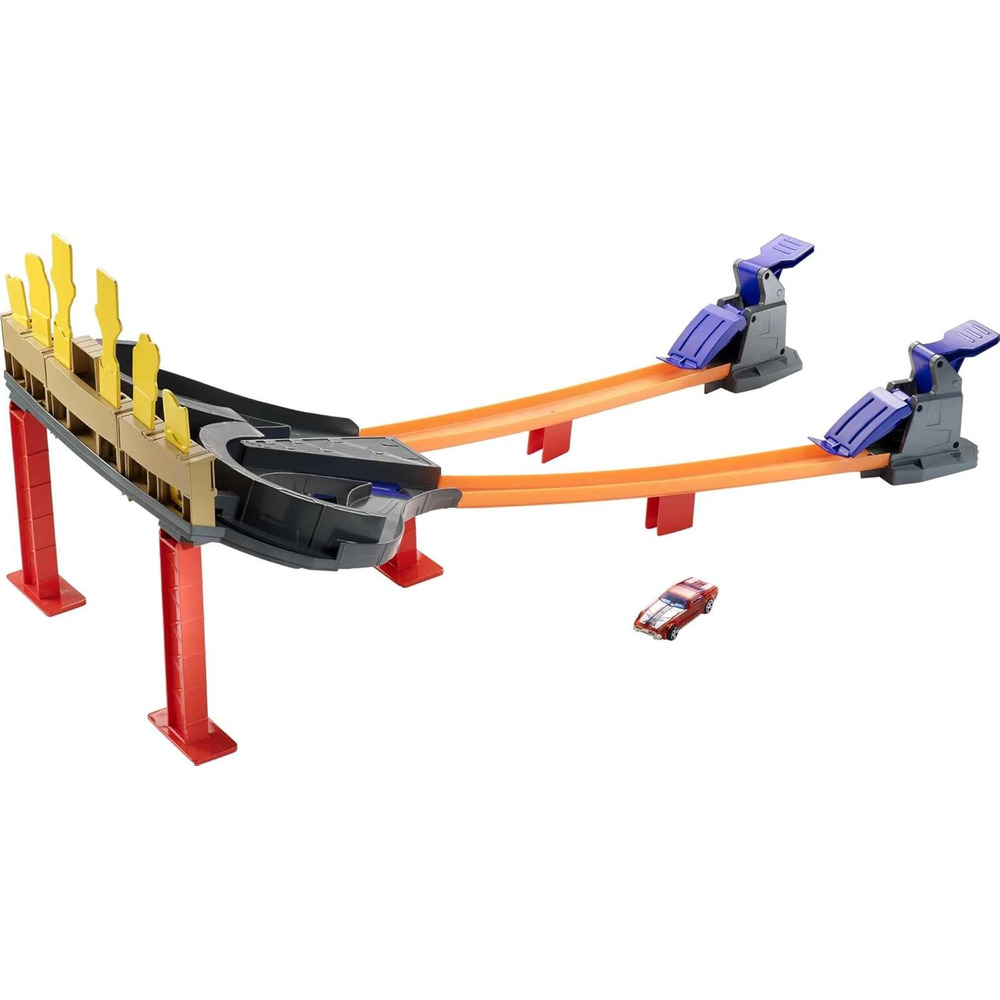 HOT WHEELS SUPER SPEED BLASTWAY DOBLE PISTA PARA 1 O 2 JUGADORES AUTO 1:64 - 4