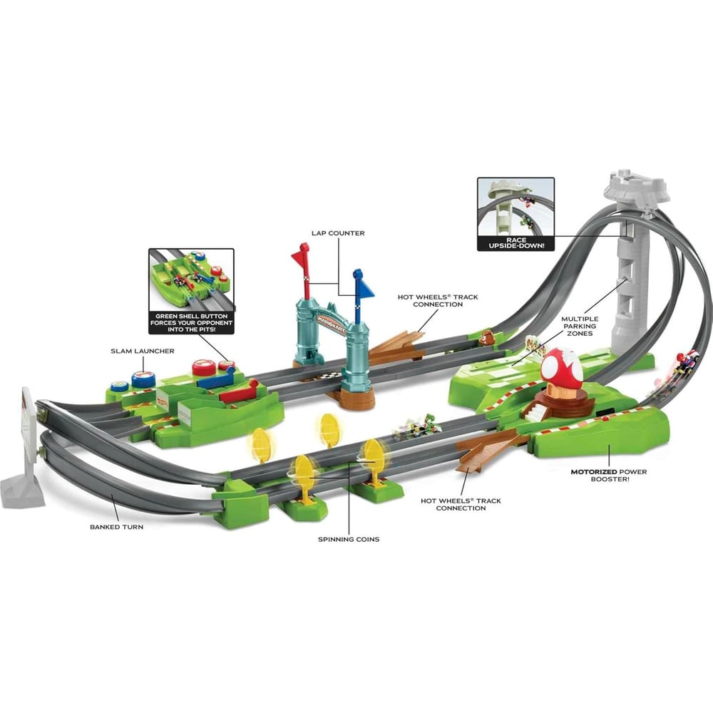 HOT WHEELS MARIO KART CIRCUITO CON 2 VEHÍCULOS: MARIO Y YOSHI KARTS - 2