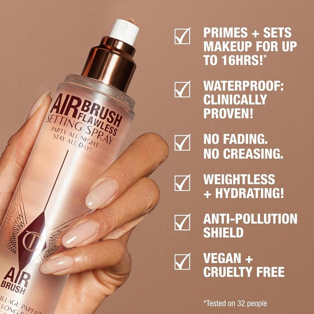 Charlotte Tilbury Airbrush Spray Fijador de Maquillaje 3.38 oz / 100 ml | Claro - 4