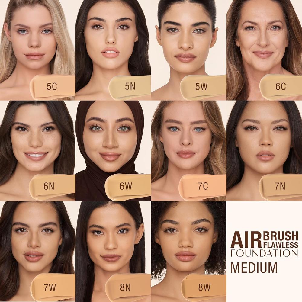 CHARLOTTE TILBURY AIRBRUSH BASE DE MAQUILLAJE MATE | 06 CÁLIDO - 5