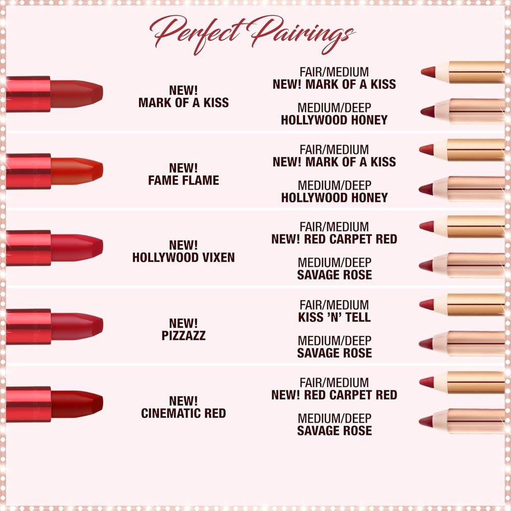 CHARLOTTE TILBURY REVOLUTION LÁPIZ LABIAL MATE | HOLLYWOOD VIXEN - ROJO BRILLANTE - 5