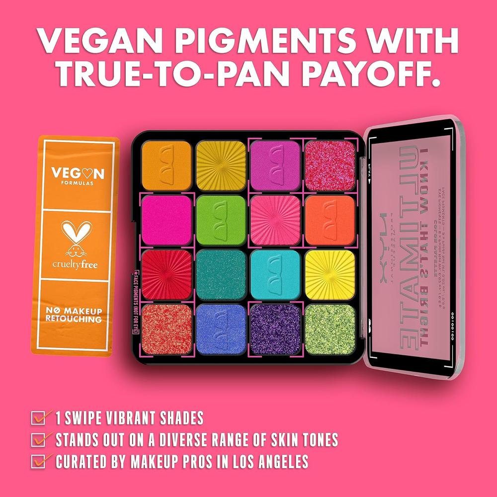 NYX ULTIMATE SHADOW PALETA DE SOMBRAS | I KNOW THAT'S BRIGHT - 4