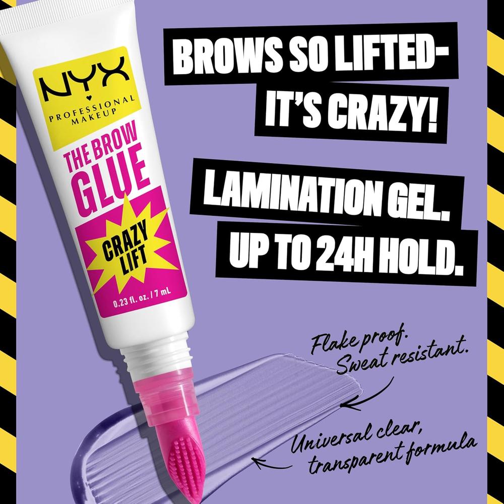 NYX THE BROW GLUE CRAZY LIFT GEL LAMINADOR DE CEJAS | TRANSPARENTE - 3