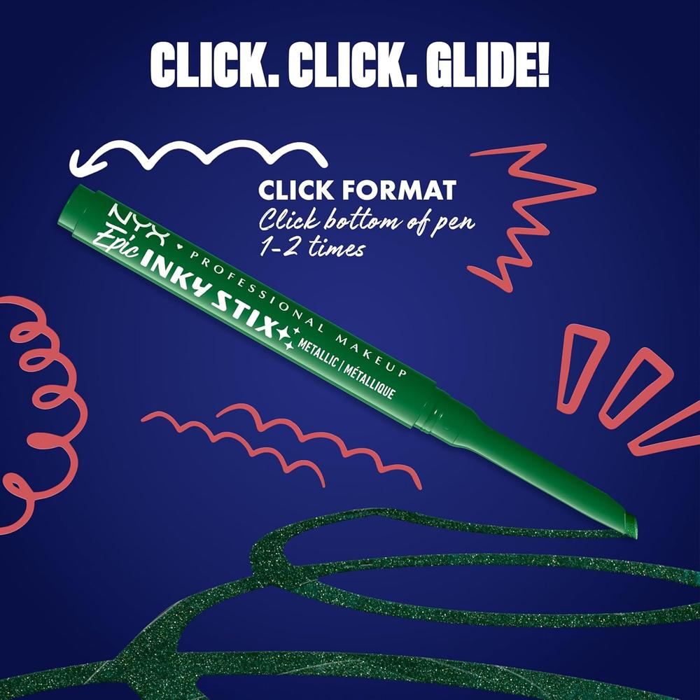 NYX EPIC INKY STIX DELINEADOR DE OJOS | 14 ELECTRIC EMERALD - 4
