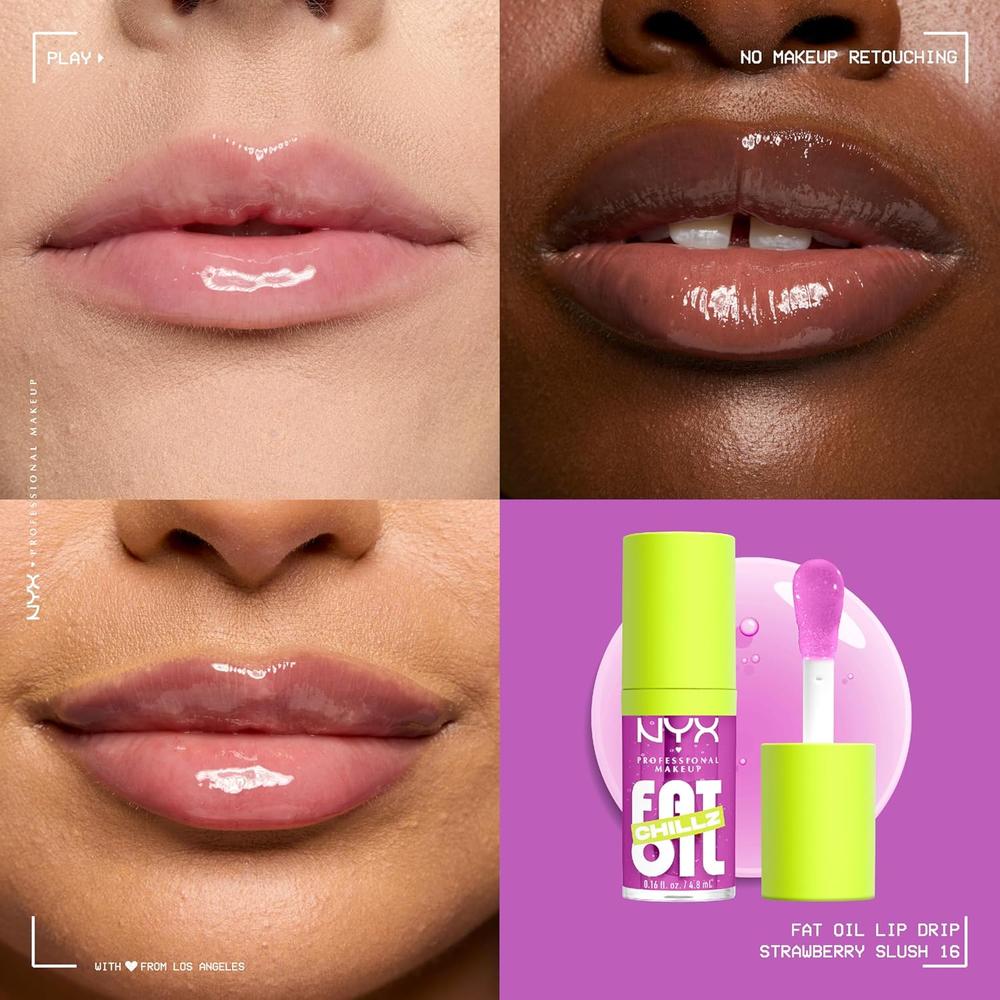 NYX FAT OIL CHILLZ BRILLO DE LABIOS | 16 STRAWBERRY SLUSH - 2