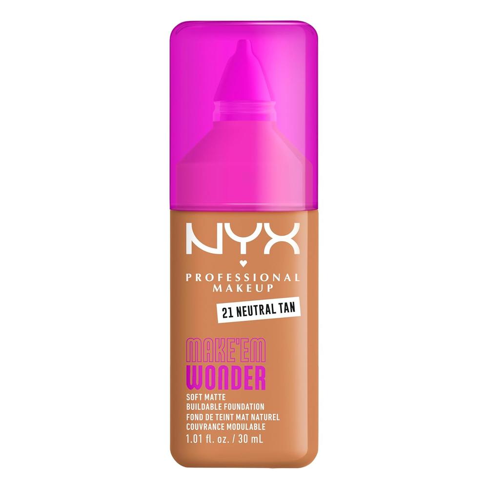 NYX MAKE 'EM WONDER BASE LÍQUIDA | 21 NEUTRAL TAN - 1