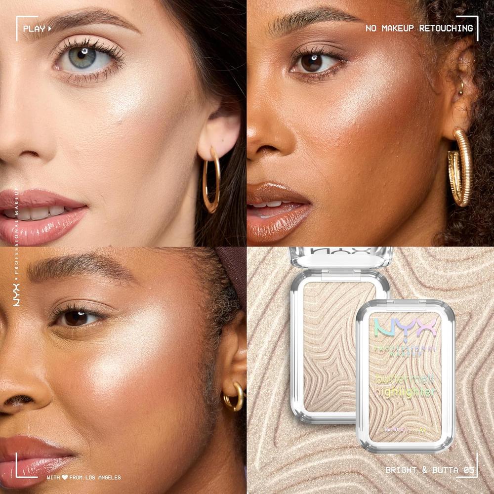 NYX BUTTERMELT ILUMINADOR EN POLVO | 05 BRIGHT AND BUTTA - 4