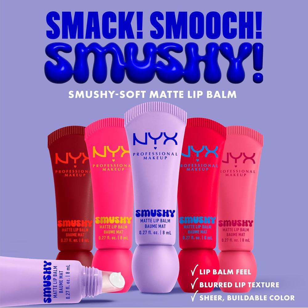 NYX SMUSHY MATTE LIP BALM | 01 SUGAR SMUSH - 5