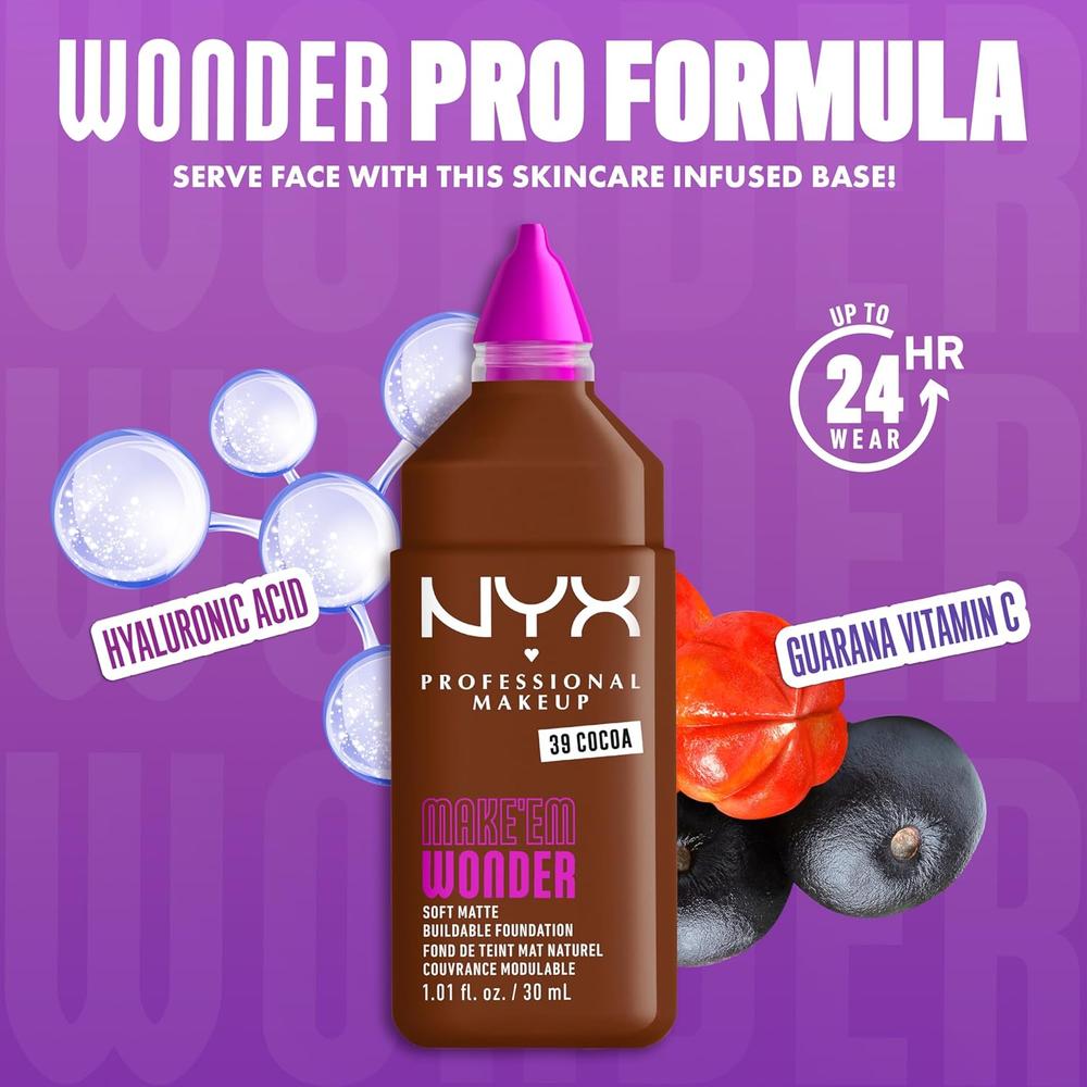 NYX MAKE 'EM WONDER BASE LÍQUIDA | 39 COCOA - 4