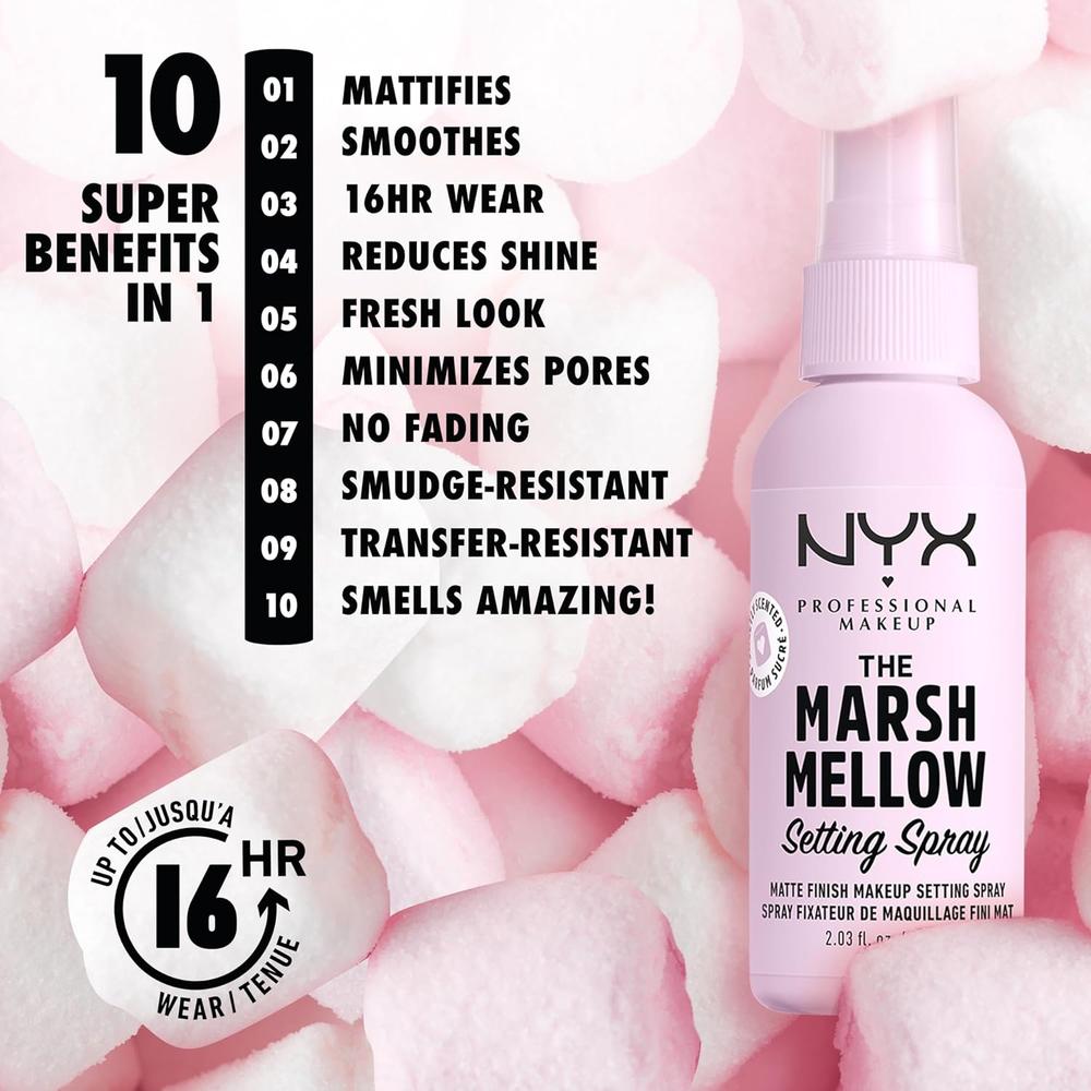 NYX MARSHMELLOW SPRAY FIJADOR DE MAQUILLAJE | MARSHMELLOW - 2