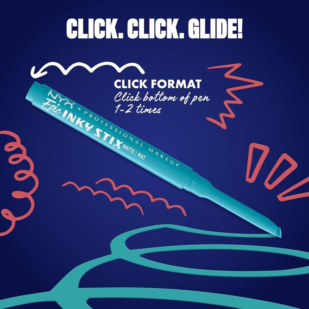 NYX EPIC INKY STIX DELINEADOR DE OJOS | 07 CYBER CYAN - 4