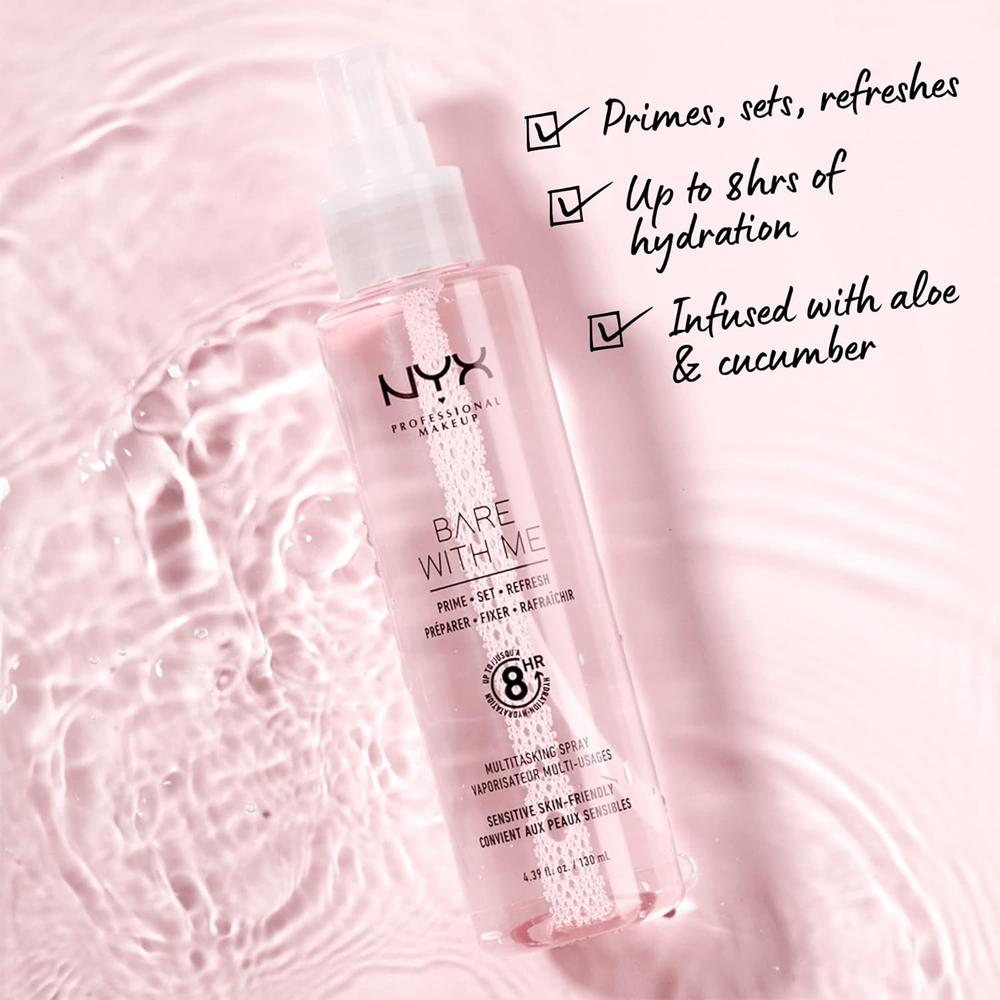 NYX BARE WITH ME SPRAY FACIAL PREBASE Y FIJADOR HIDRATANTE | PINK - 4