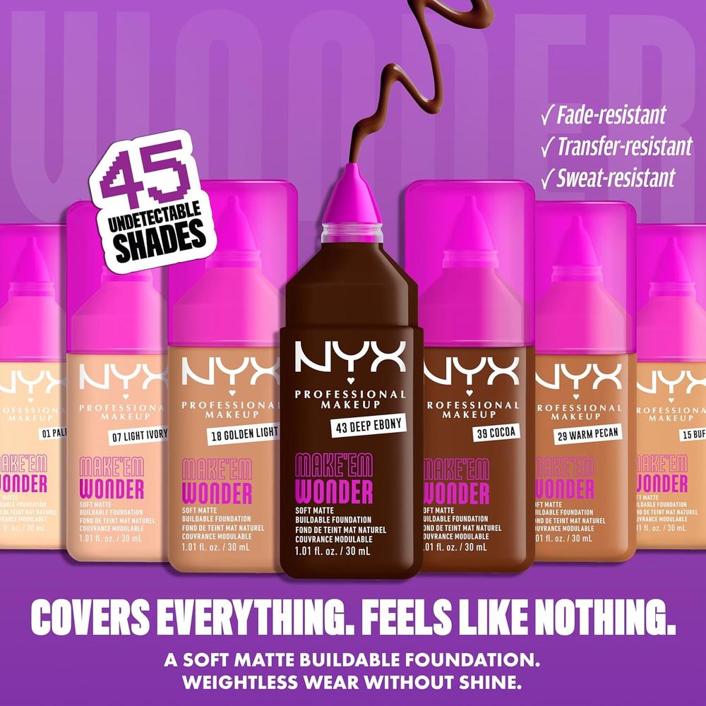 NYX MAKE 'EM WONDER BASE LÍQUIDA | 19 WARM BEIGE - 2