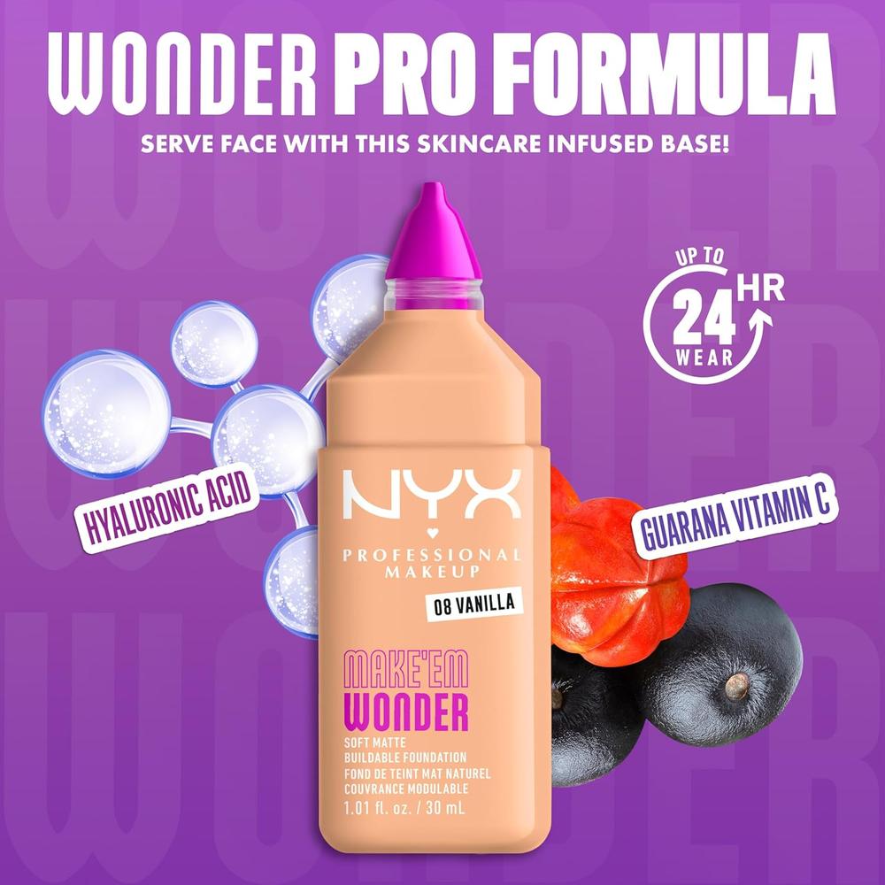 NYX MAKE 'EM WONDER BASE LÍQUIDA | 08 VANILLA - 4