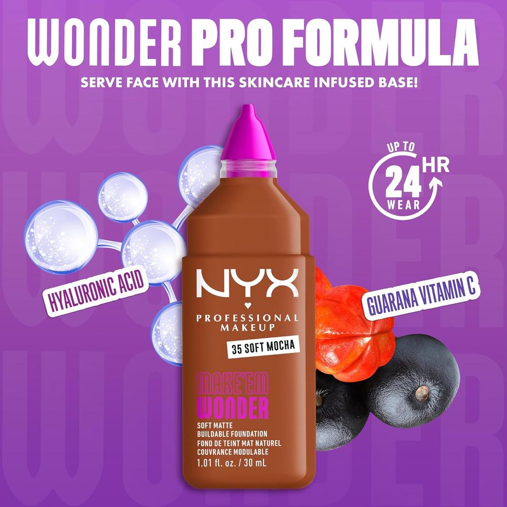 NYX MAKE 'EM WONDER BASE LÍQUIDA | 35 SOFT MOCHA - 4