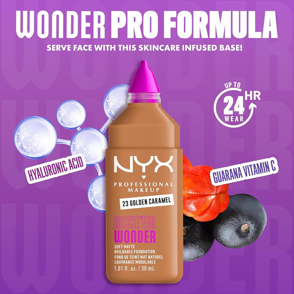 NYX MAKE 'EM WONDER BASE LÍQUIDA | 23 GOLDEN CARAMEL - 4