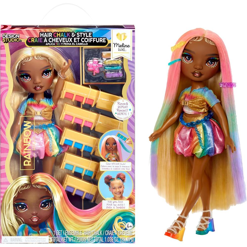 RAINBOW HIGH MELINE MUÑECA CON TIZA PARA PEINAR - 1