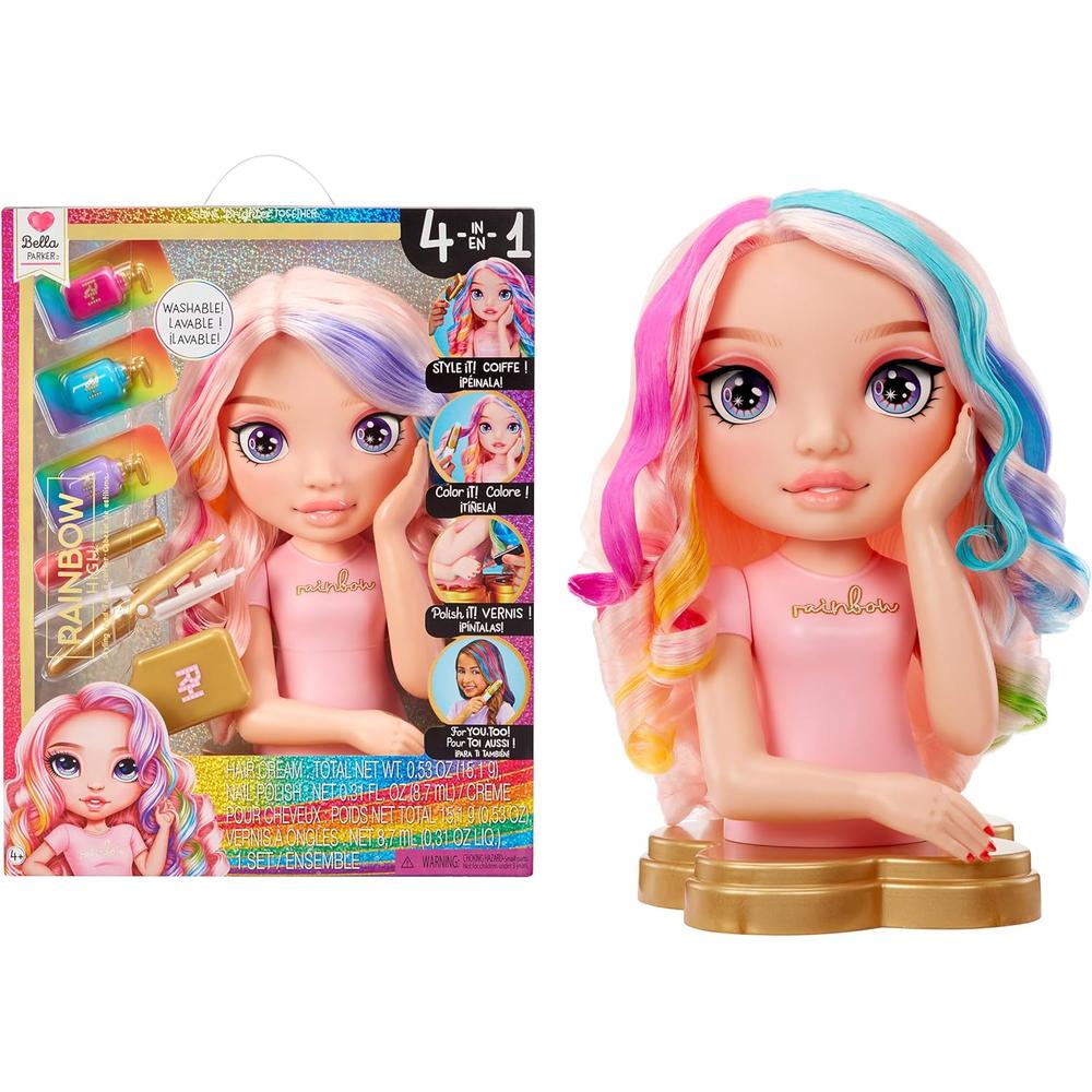 RAINBOW HIGH BELLA CABEZAL DE PEINADO SET 4 EN 1 - 1