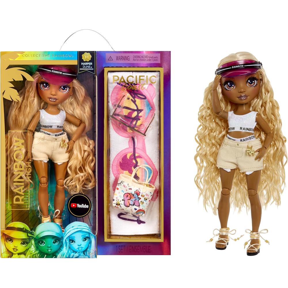 RAINBOW HIGH PACIFIC COAST HARPER DUNE MUÑECA ACCESORIOS PISCINA - 1