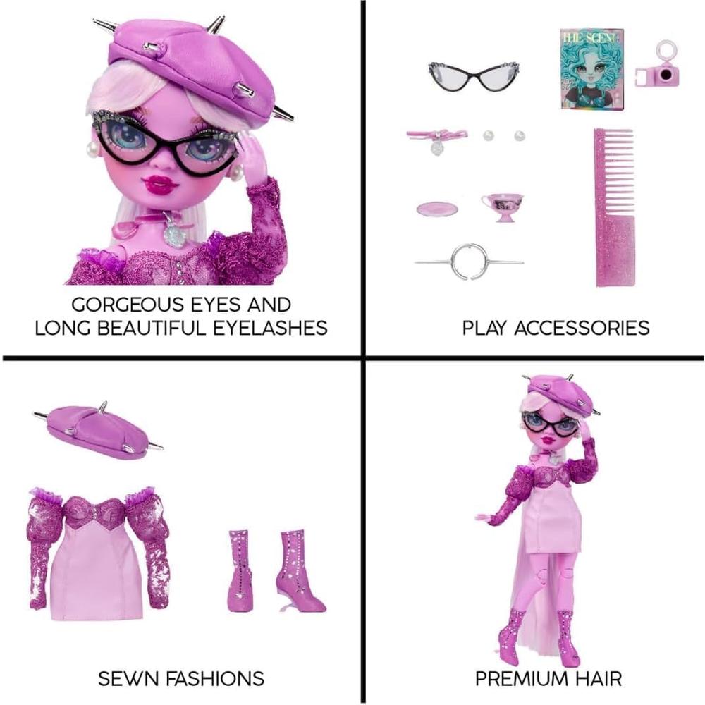 RAINBOW HIGH SHADOW HIGH LAVENDER MUÑECA MORADA CON ACCESORIOS - 4