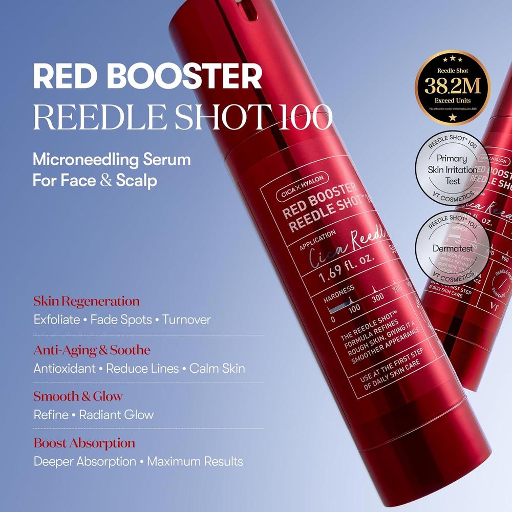 VT COSMETICS RED BOOSTER REEDLE SHOT 100 SUERO DE MICROAGUJAS 50ML - 2