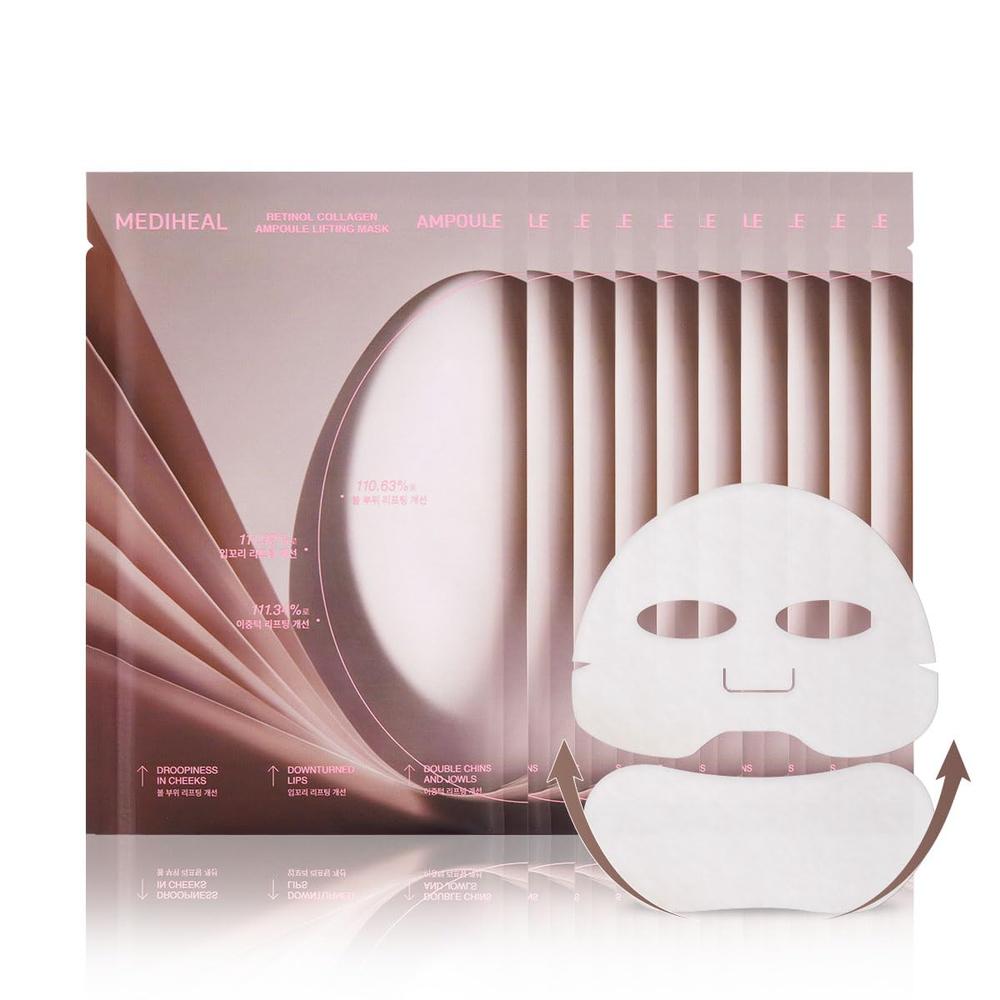 MEDIHEAL MASCARILLA REAFIRMANTE CON COLÁGENO Y RETINOL 10 UDS - 1