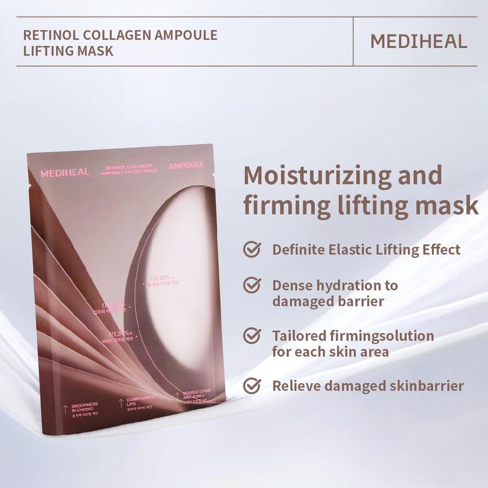 MEDIHEAL MASCARILLA REAFIRMANTE CON COLÁGENO Y RETINOL 10 UDS - 3